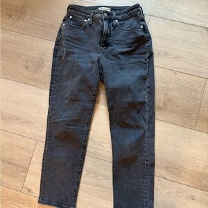 Madewell Petite Curvy Perfect Vintage Straight Leg Jeans - Black